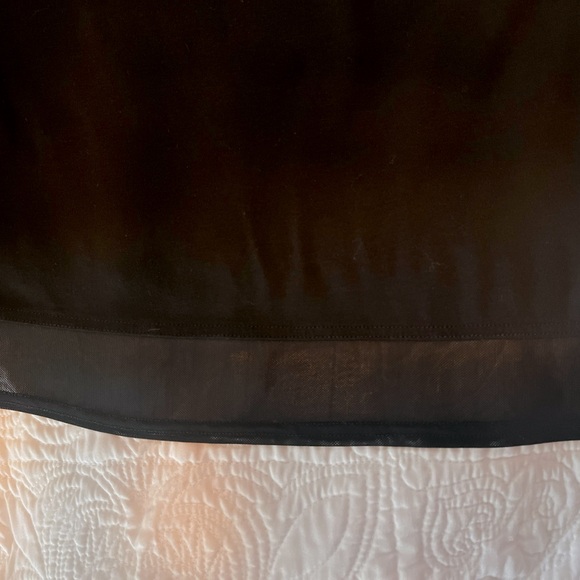 Long tank top with asymmetrical front and sheer band at the bottom-beautiful! - Picture 3 of 3